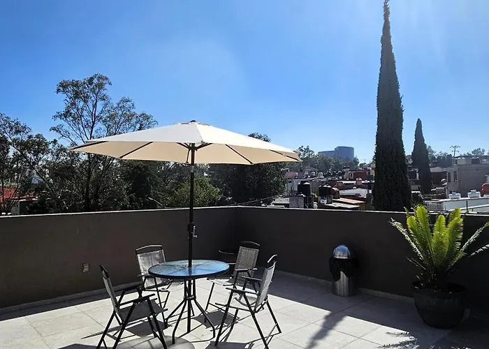 R05 Double At Itesm Cem Full Services, Shared-kitchen, Fridge ,laundry, Smart Tv, Parking, Balcony Mexico City