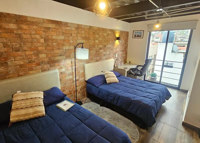 R05 Double At Itesm Cem Full Services, Shared-kitchen, Fridge ,laundry, Smart Tv, Parking, Balcony