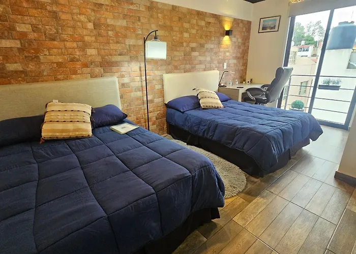 R05 Double At Itesm Cem Full Services, Shared-kitchen, Fridge ,laundry, Smart Tv, Parking, Balcony * Mexico City
