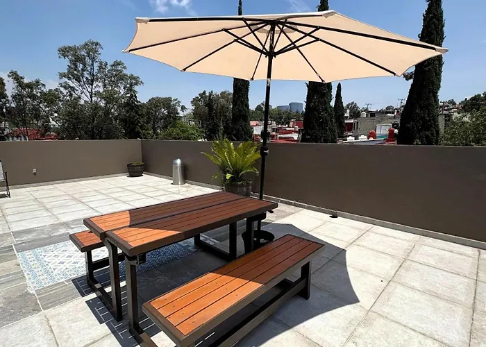 R05 Double At Itesm Cem Full Services, Shared-kitchen, Fridge ,laundry, Smart Tv, Parking, Balcony Apartment *
