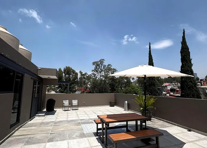 Apartment R05 Double At Itesm Cem Full Services, Shared-kitchen, Fridge ,laundry, Smart Tv, Parking, Balcony