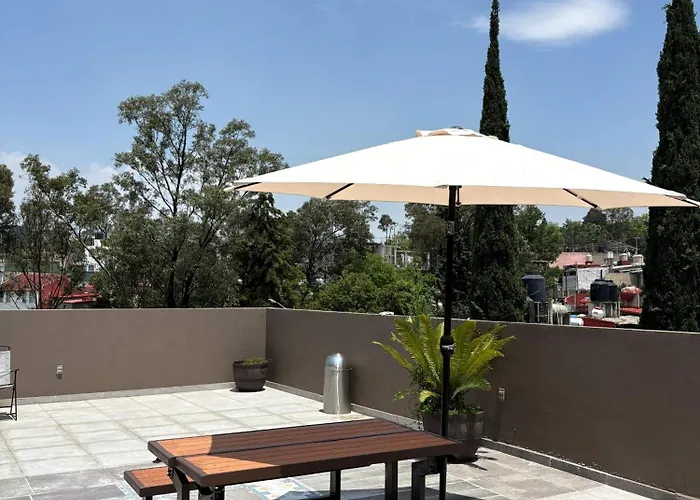 Apartment R05 Double At Itesm Cem Full Services, Shared-kitchen, Fridge ,laundry, Smart Tv, Parking, Balcony Mexico City